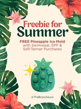 🍍 FREE Pineapple Ice Mold with Swimsuit or SPF Purchase! 🍍